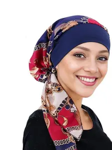 Women's All Over Print Elastic Hat, Turban Hijab, Turban Wrap, Casual Versatile Accessories for Daily Wear, Fashionable Accessories for Women