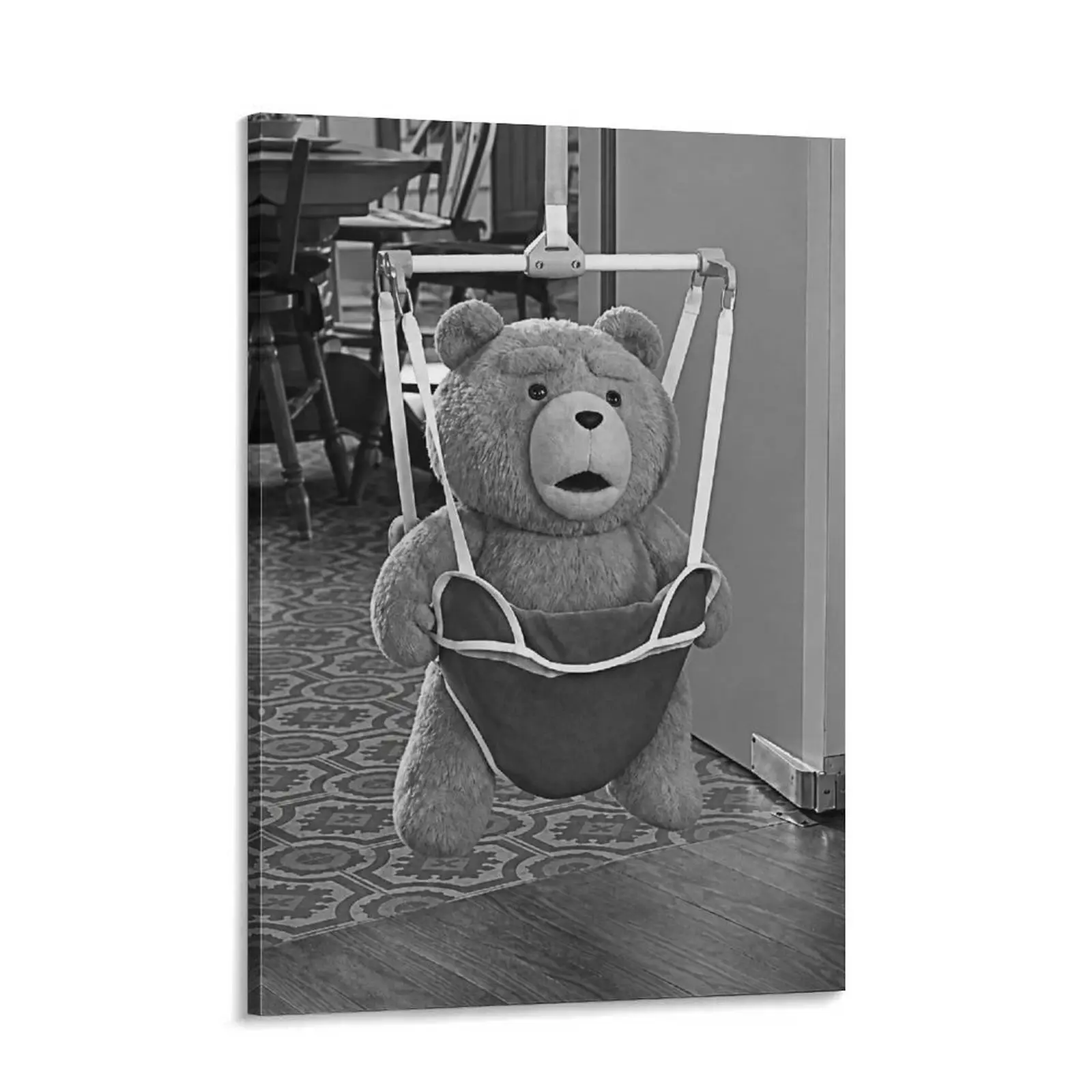 Hey Can I Have This Meme Canvas Wall Art, Funny Teddy Bear Brainrot Poster, Viral Meme Room Decor, Gen Z Humor Wall Art, Funny Bathroom Decor, Dorm Bedroom Apartment Wall Art, Quirky Meme Gift, Cute Bear Poster, Trendy Funny Home Decor