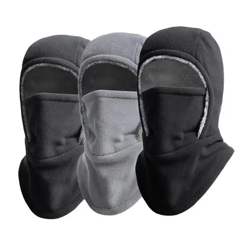 Unisex Thermal Ski Mask - 1-Piece Polyester Thick Fabric Heat-Trapping Balaclava, 1-in-1 Scarf & Mask, Wind-Resistant Moto Full Face Cover with Ear Protection, One Size Snug Fit for Motorcycle, Outdoor Sports