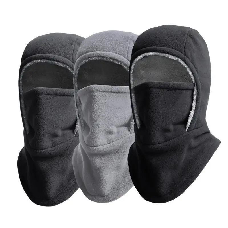 Unisex Thermal Ski Mask - 1-Piece Polyester Thick Fabric Heat-Trapping Balaclava, 1-in-1 Scarf & Mask, Wind-Resistant Moto Full Face Cover with Ear Protection, One Size Snug Fit for Motorcycle, Outdoor Sports