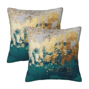 Modern Decorative Pillow Covers Set, &, 18x18 Inch Square Cushion Cases, Ideal for Living Room, Bedroom, Office, Home Textile