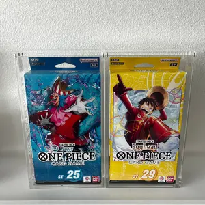 One Piece Starter Deck Acrylic Display Case for ST15-20, ST22-29 Display and Storage 99% UV Resistant Magnetic Lid