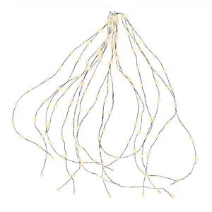 Celebrations 9096182 8 ft. Platinum LED Big Seed Cluster String Christmas Lights - Warm White, 832 Count, Festive Decor, Holiday Ornaments, Home Room Decor