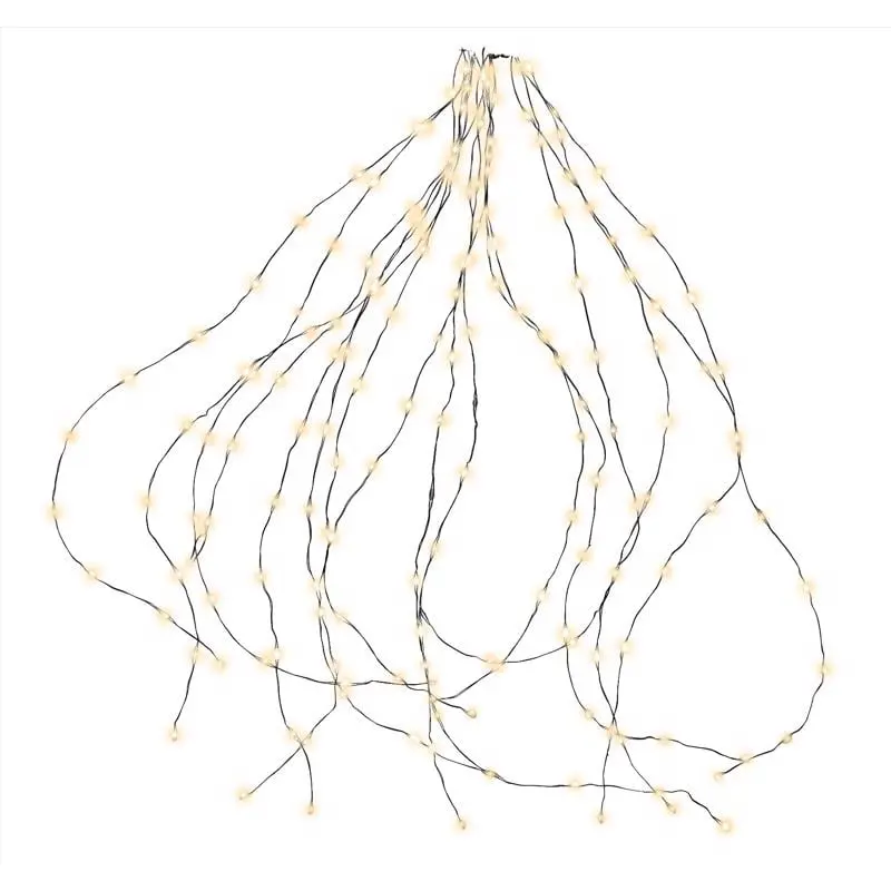 Celebrations 9096182 8 ft. Platinum LED Big Seed Cluster String Christmas Lights, Warm White - 832 Count