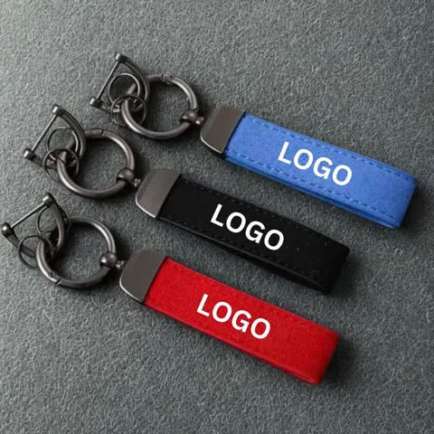 Alcantara Casual Fashion Metal Keychain - 4-Color Stainless Steel Keyrings for Keys, Embroidering Details, Bag Pendant, Vehicle Key Accessory, Acura Logo Print, Collectible Gift for Car Enthusiasts