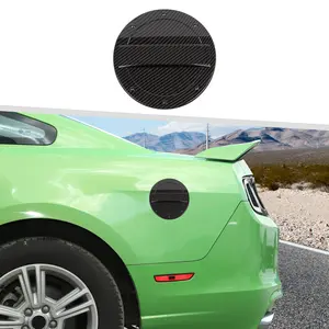 CheroCar ABS Filler Fuel Door Tank Gas Cap Cover Trim for Ford Mustang 2010-2014, High-Quality UV-Resistant, Scratch-Resistant Polyurethane Gloss Coating, Easy DIY Installation Car Protector Sunshade For Car Outside
