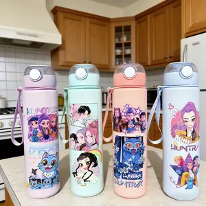 Ghost Hunter Theme Totem Water Bottle with Lid and Straw, Portable Reusable Hard Plastic, 800ML Eco-Friendly Alternative, Perfect for School, Travel, Parties, Drinkware