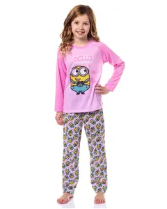 Despicable Me Girls' Minions Chibi Bello Raglan Sleep Pajama Set