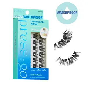 I-ENVY Press & Go Waterproof No Glue Lash Clusters – 22 Reusable Self-Adhesive Press-On Lashes