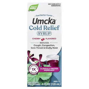 Nature's Way Umcka®, Cold Relief Syrup, Ages 1+, Cherry, 4 fl oz (120 ml)