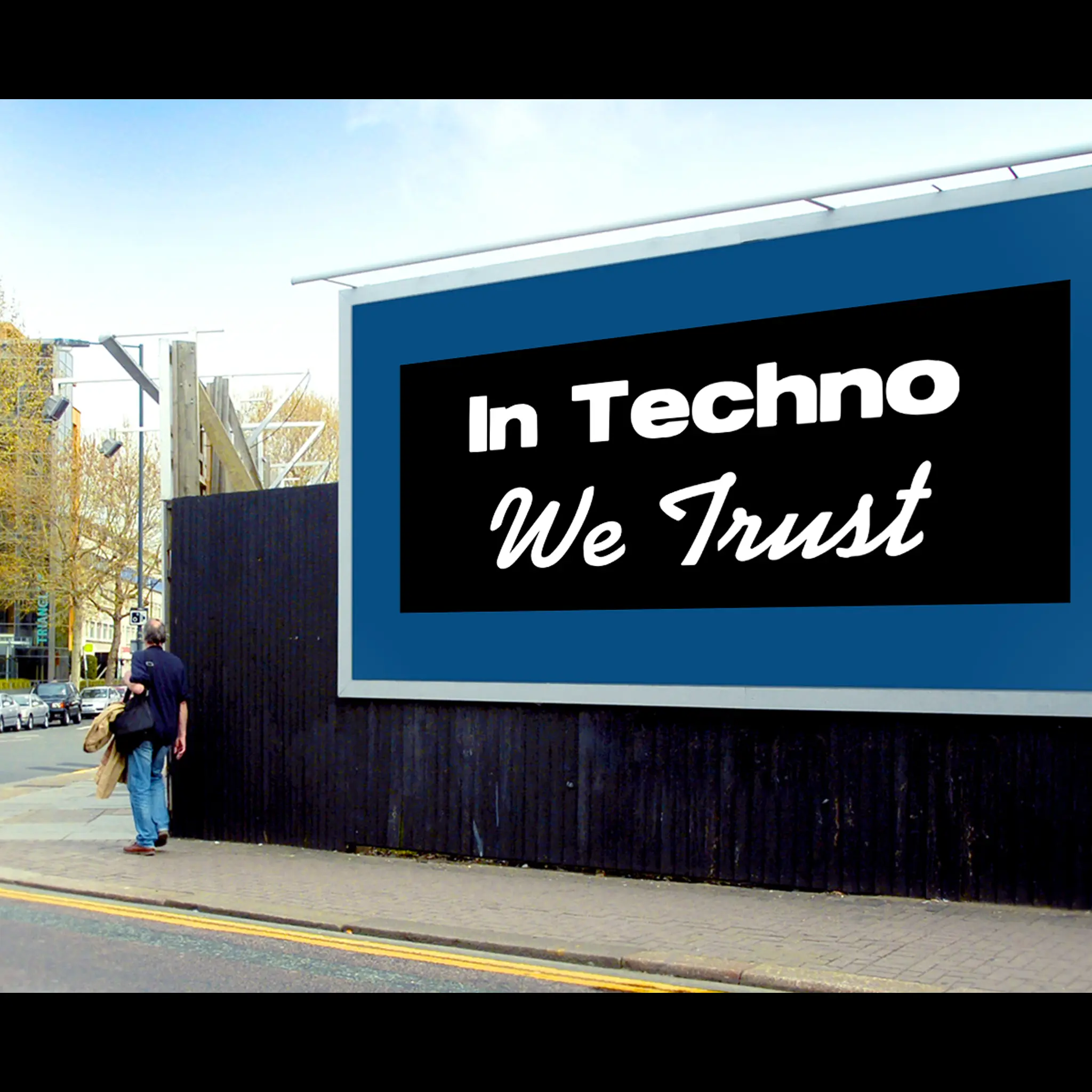 In Techno We Trust Bumper Stickers - EDM Music Festival Car Decals, Rave Accessories, DJ Laptop Sticker, Electronic Dance Music Decor, Music Lover Gift