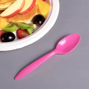 [1,000 ct] PP Plastic Medium Weight Tea Spoons, Pink