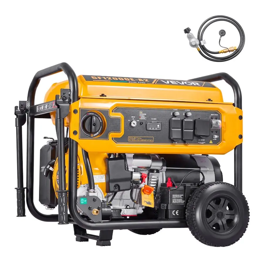 【DealsForYouDays】VEVOR Portable Generator, Gasoline 13500W Peak Watt LPG 12000W Peak Watt Dual Fuel Generator, Home Backup Generators with Electric Start, Gasoline LPG Powered, CO Sensor, 20A 50A OutletsVEVOR Super Brand Day