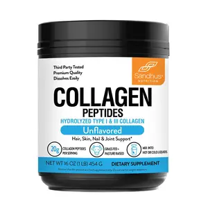 【Sandhus】Collagen Peptides Powder (Type I & III) Unflavored Edible Healthcare Dietary Supplement Fitness