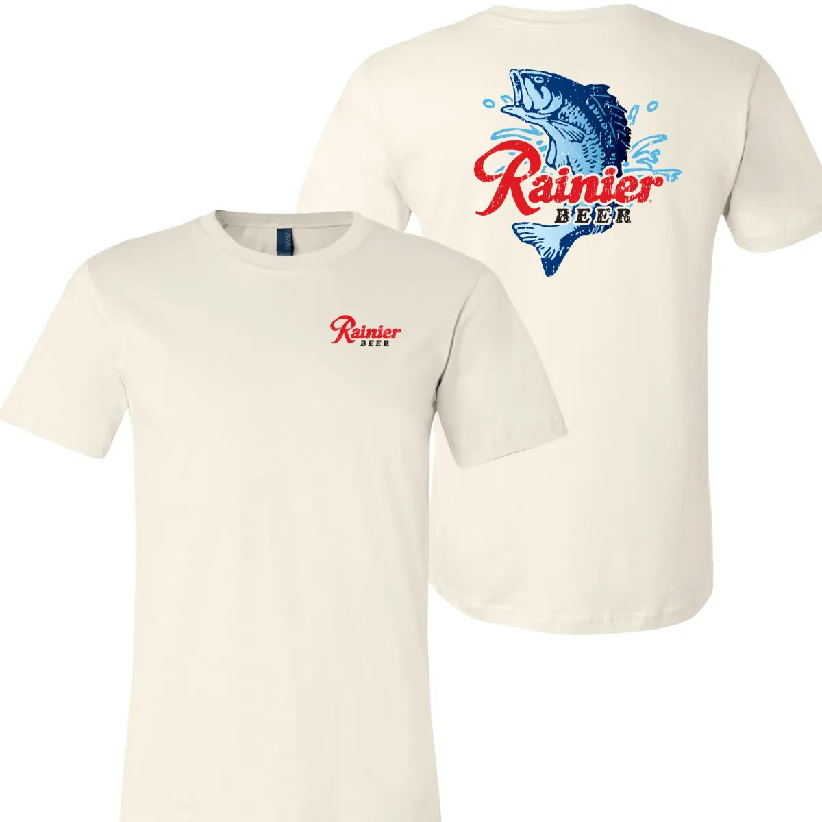 Rainier - Rainier Vintage Bass 2 T-shirt-Slim-Fitting Casual Streetwear for Spring/Summer/Winter, Machine Washable