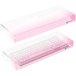 ATTACK SHARK KC04 Clear Acrylic Keyboard Dust Cover Waterproof Cover for 98 Keys Mechanical Keyboard,17.4 * 6.5 * 1.9 in,Compatible with Size Below 98 Keys,Anti-Knock Keyboard Cover