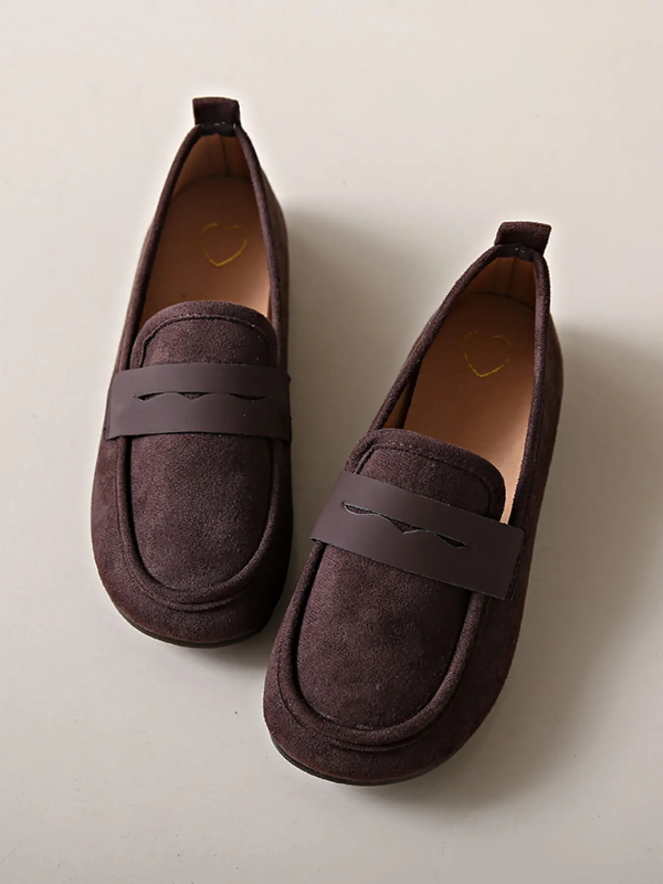Women's Faux Suede Low Top Loafers, Plain Design, Rubber Sole, Less Than Ankle Height, Casual Style, All-Season Footwear, Lo Shoes