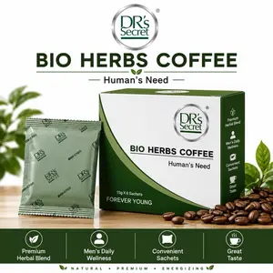 DR's Secret Bio Herbs Coffee | Premium Herbal Instant Coffee | Men's Daily Wellness Coffee Blend | Convenient Single-Serve Sachets | 6 Sachets (15g Each)