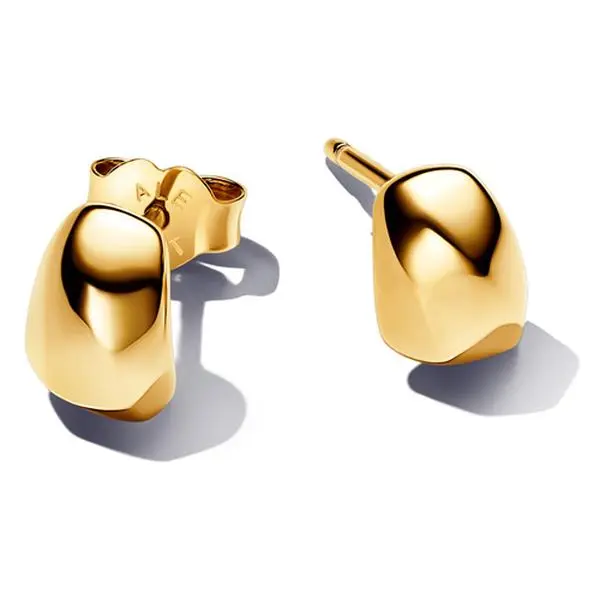 Pandora Organically Shaped Stud Earrings 14k gold plating 263298C00