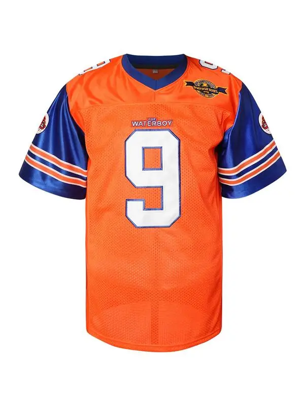 Football Jersey The Waterboy Bobby Boucher Orange | Vintage Movie Sports Jersey | V-Neck Jersey