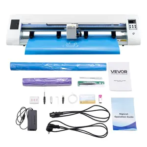 VEVOR Cutting Machine, Automatic Edge Detection Vinyl Cutter Machine with Two Types of Blades, Design Software and Materials, Compatible with Multiple File Formats, for Creating Customized DIY CraftsSummervibes