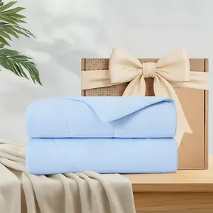 Cold Touch Fabric for Night Sweats & Hot Sleepers, Double-Sided Cool Design, Soft Fluffy Cooling Comforter, Christmas Gift for Family and Friends