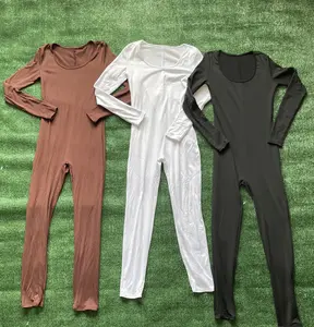 Women's Plain Polyester/Lycra All Seasons Regular Sleeve Layla Jumpsuit Spandex Womenswear