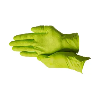 First Glove 8 Mil Green Nitrile Box of 100/CT : Box/ Small