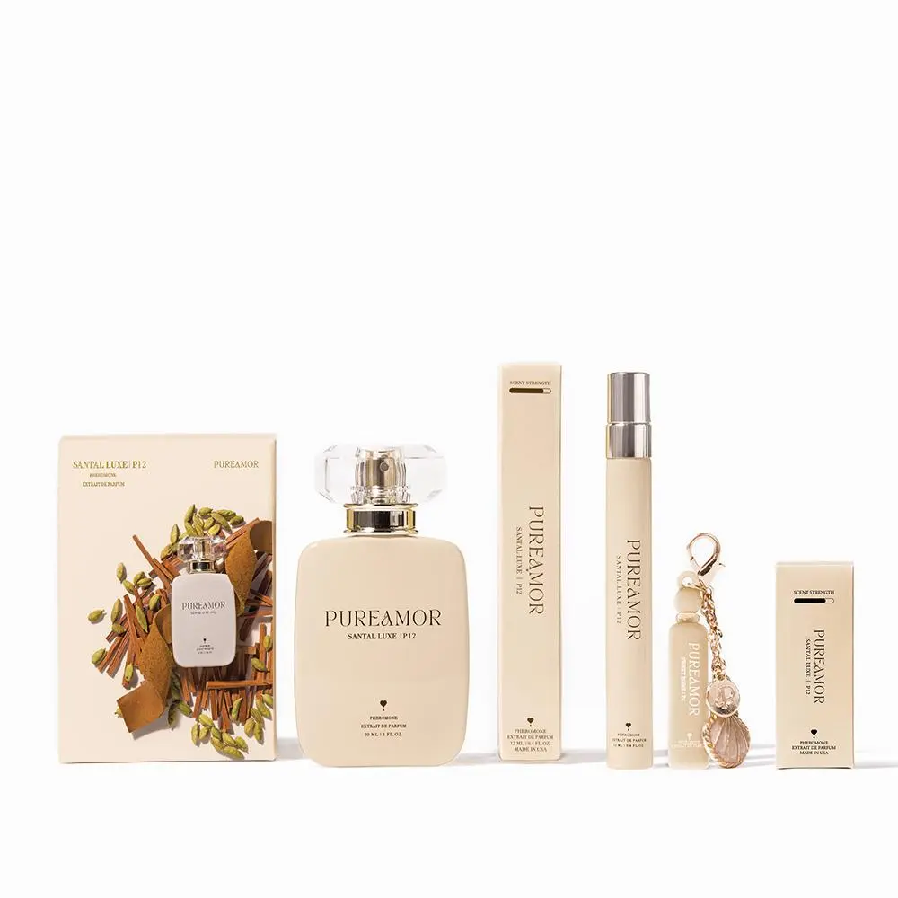 Santal Luxe P12 Pheromone Perfume for Women (2ml / 12ml / 30ml), Quiet Luxury Fragrance with Cardamom, Iris & Sandalwood Notes