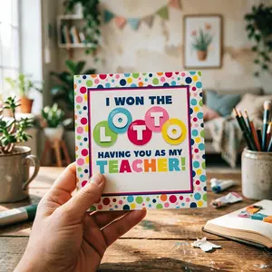 Graduation Gift Packaging Tags Set, Teacher Appreciation Thank-You Cards, Fun Humorous End-Of-Term Gifts for Teachers, 10-Piece Collection