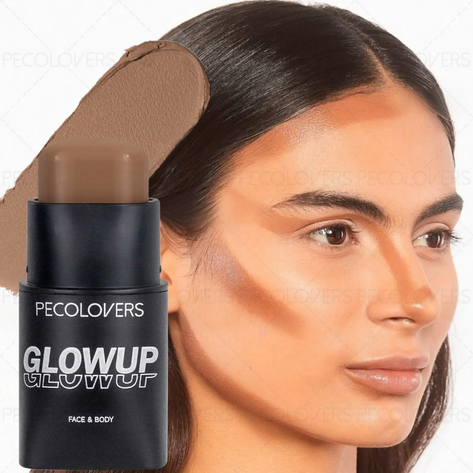 1PC Monochrome Contouring Stick, Soft and Smooth Texture, Light and Non-greasy, Three-dimensional Contouring, Not Easy To Smudge, Daily Makeup Tool.