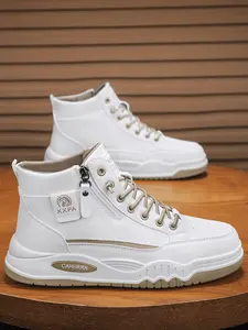 Men's Casual High-Top Sneakers Trainer, Large Size Thick Sole Height Increasing, Versatile Student Sports Fashion Shoes