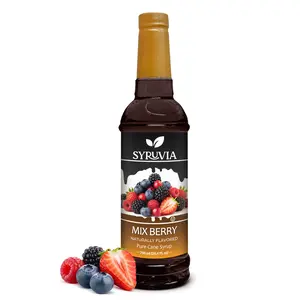 Syruvia Mix Berry Flavored Syrup for Drinks, Cocktails, Lemonades, Iced Teas and Desserts – 25.4 fl oz