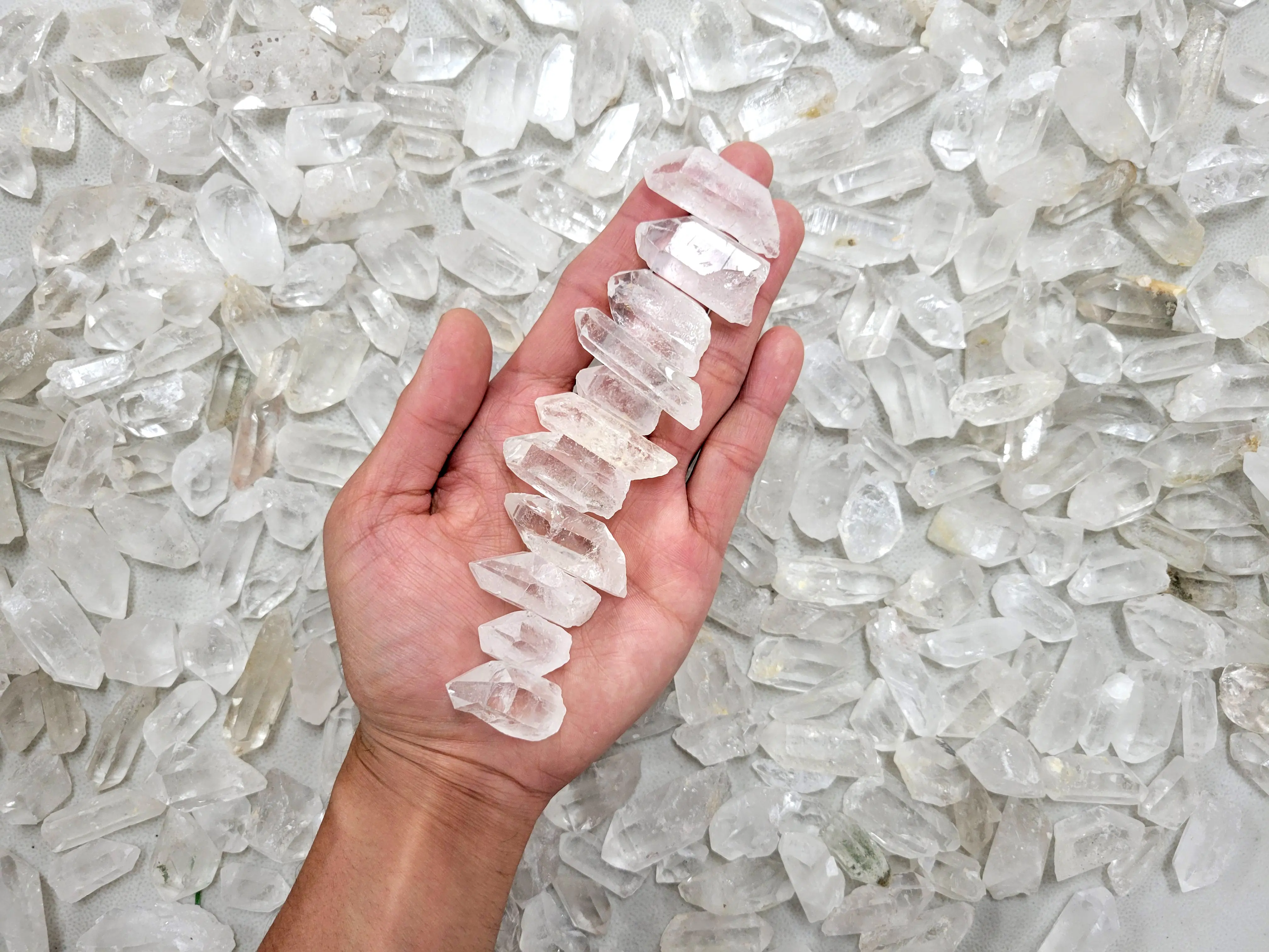 Mini Quartz Crystal Points Bulk for Jewelry & Healing Crafts