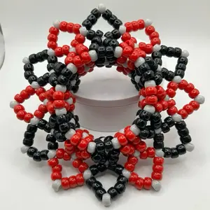 Black and Red 3D Kandi Cuff