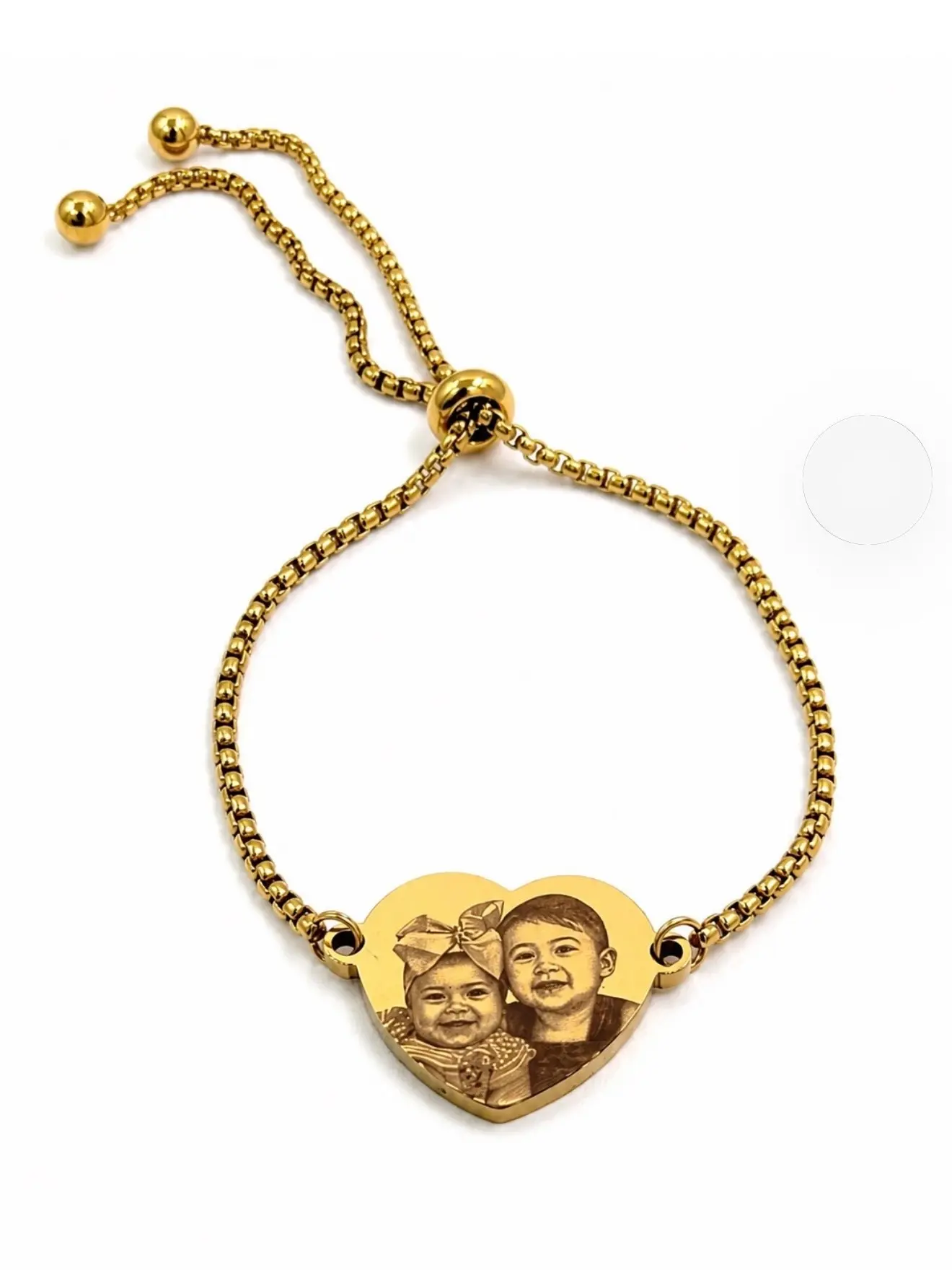 Personalized Photo Bracelet for Mom Grandma Adjustable Heart Bracelet Engraved Picture Gift from Kids, Custom Engraved Bracelet Personalized Heart Photo Jewelry Gift for Mom Grandma Aunt, Jewelry Gift for Mom Grandma Women