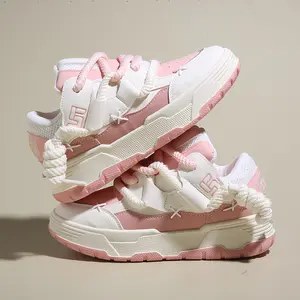 Women's 2026 Colorblock Patchwork Bootlace Worm Lace Up Low Top Sneakers, Casual Comfortable Sports Shoes, Designer Casual Sneakers for Women for Daily Walking Fall.