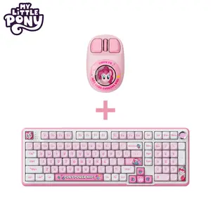 My Little Pony MLP GK01 & MS08 Combo Bluetooth Wireless Dual-mode Pink Silent Keyboard Mouse Set Ergonomic Office Girls Gift for Laptop & Tablet High-value Gaming Peripherals