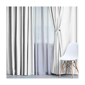 Superior Modern Solid Blackout 2-Piece Curtain Set, 42x84