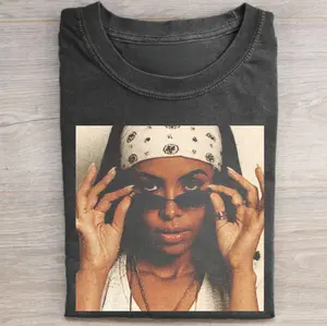 Vintage Aaliyah Graphic Tee - Aaliyah Merch - Music Shirt - 90's R&B - 90s Hip-Hop Queen Shirt - Aaliyah Tribute - R&B Icon Style - Gift for Fans of Aaliyah - Gift T-shirt - Unisex Cotton - Top Menswear Womenwear Streetwear
