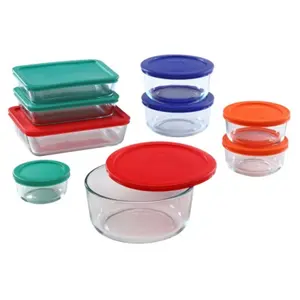 Pyrex 1110608 Storage Plus Colored Lid Set