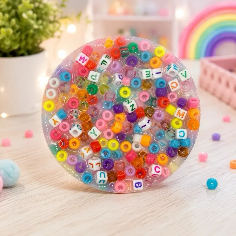 Alphabet soup Silicone Picky Fidget Toy - ADHD-Friendly Sensory Tool for Stress, Anxiety, and Nervous Energy Relief Relaxation Stick Solution