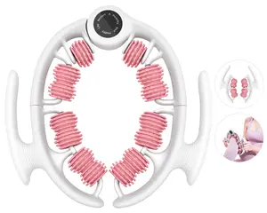 Cellulite Massager Tool,14 Wheel Massage Roller - 360° Deep Tissue Massager,Manual Massager Foam Roller Fascia Massage Tool for Muscle Relieve. (Pink) Push-Pull