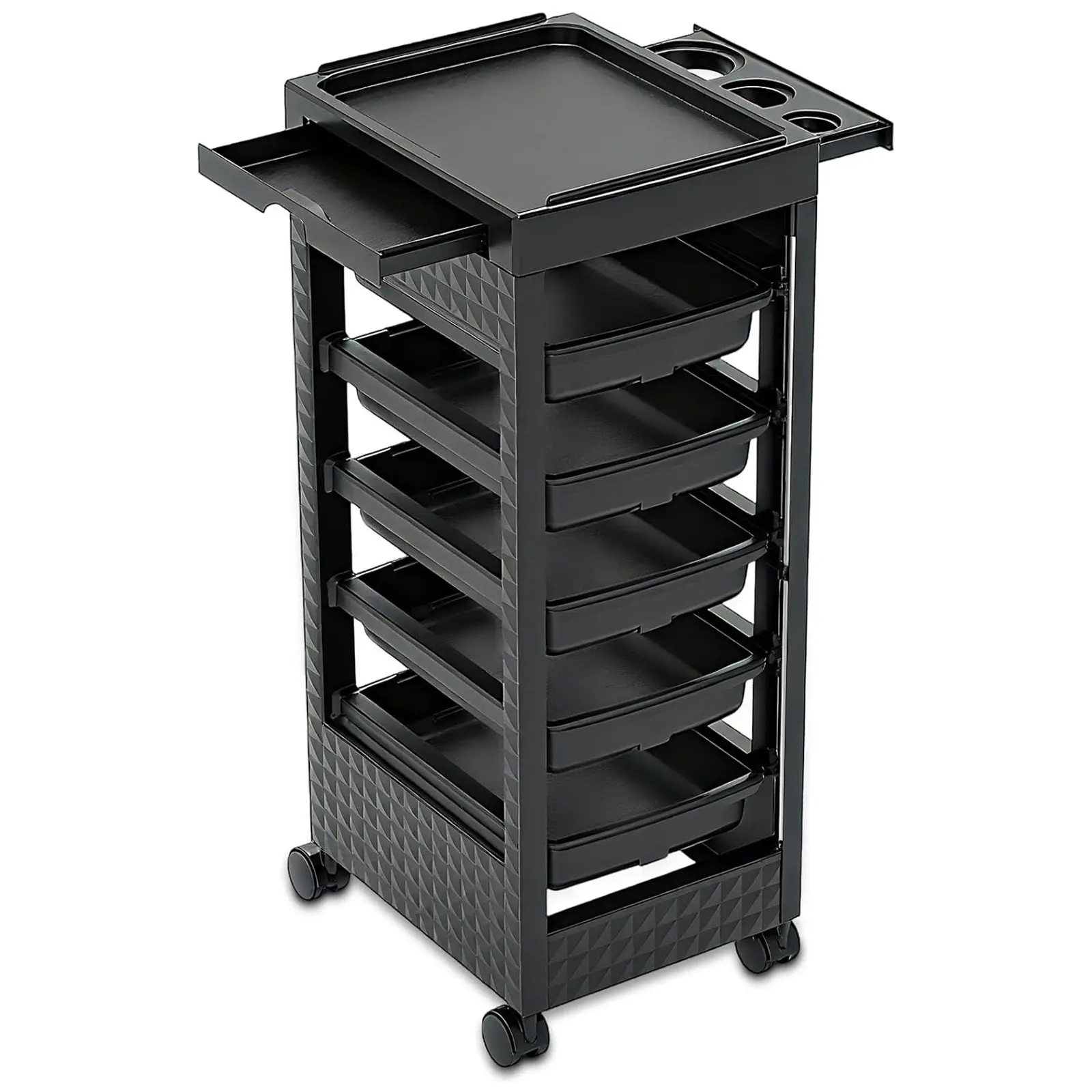5 Drawers Beauty Rolling Trolley Utility Cart Salon Styling Station Trolley Equipment Rolling Storage Tray Cart for Hair Salons, Beauty Salons (5 Tiers)