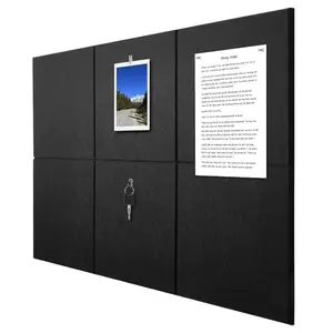 Felt Bulletin Board, 6 Counts/set Wall Mounted Message Board for Photo Memo Notice, Wall Decor for Home Office School Dormitory