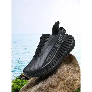 Men's Running Shoes, Breathable Mesh Upper, Anti-Slip Wear-Resistant Sole, Lightweight Cushioned Comfort, Daily Preferred Choice, Athletic Running Shoes