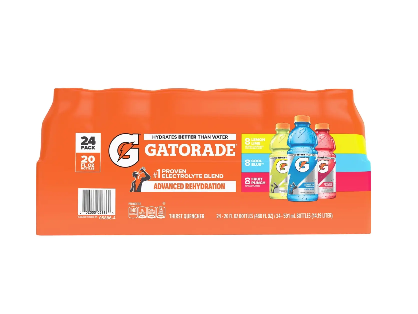 Gatorade Sports Drinks Variety Pack, 20 fl oz 24 pk