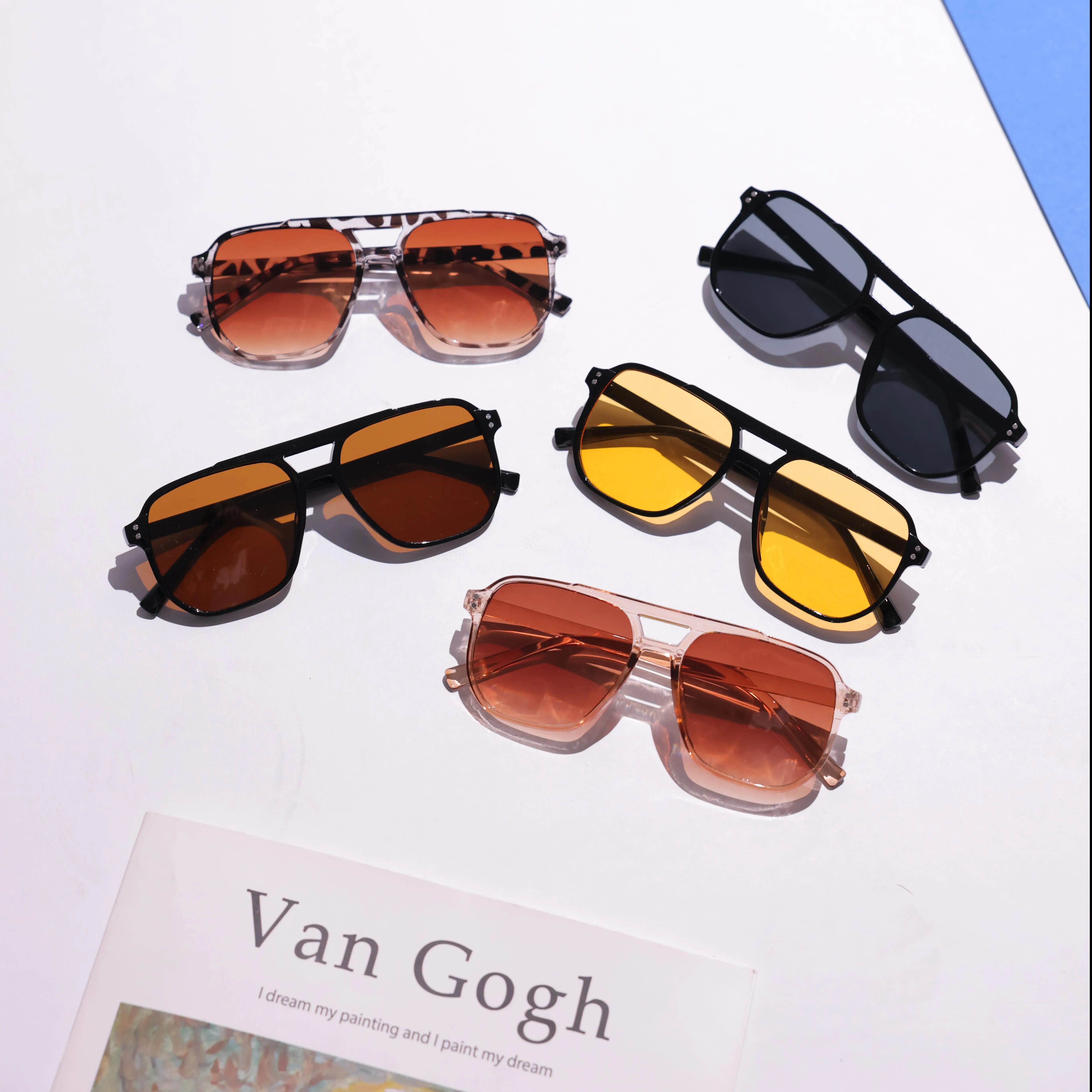 【Back To School Gift】5-Pack Sunglasses for Travel use,Full-Rim Modern Sunglasses Set,Travel Accessories,Summer Outfits, Summer Freshness, Vacation Outfits,Ideal for Party, Beach Travel Gifts
