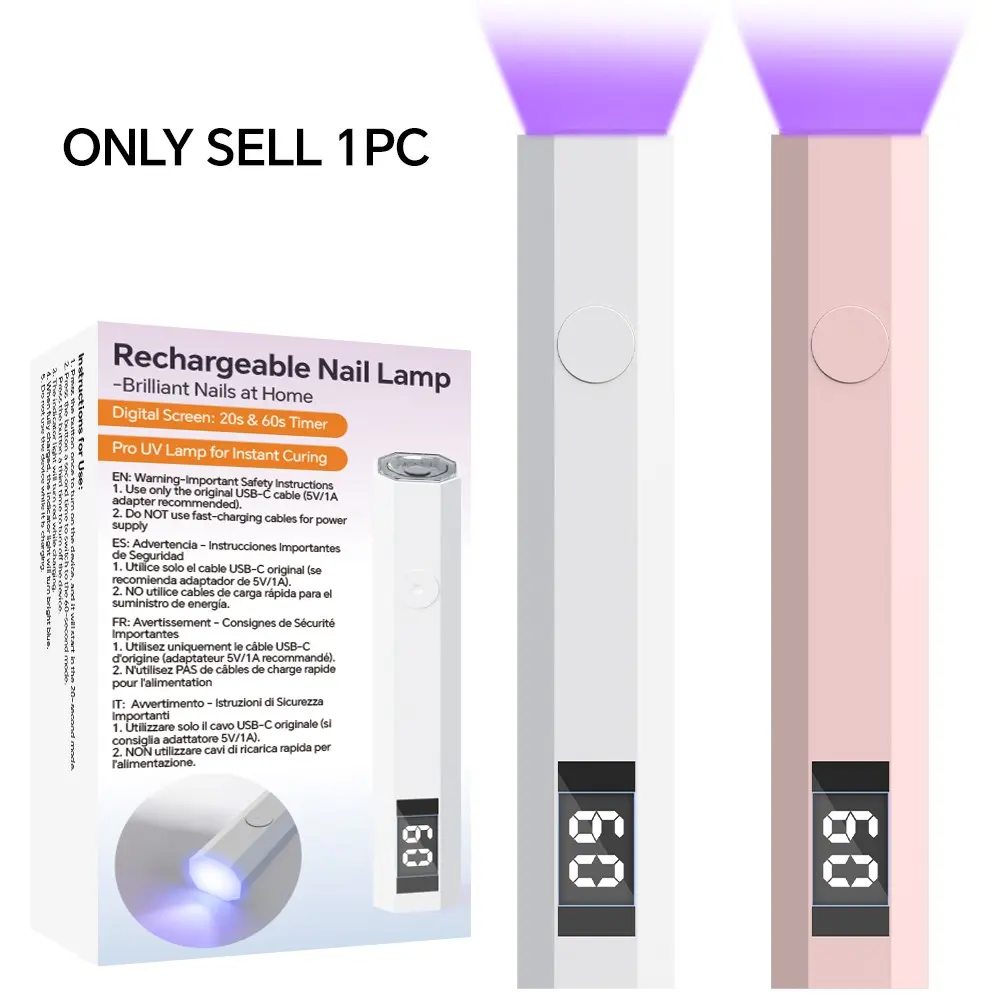 Portable Mini UV LED Nail Lamp For Gel Polish, 1 Count USB Rechargeable Handheld Nail Dryer Lamp, Professional Nail Art Manicure Tool for Home & Salon Use, Nail Care, Nail Tech Light, Curing Nail Lamp, LED Light For Nails, At Home Manicure