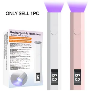Portable Mini UV LED Nail Lamp For Gel Polish, 1 Count USB Rechargeable Handheld Nail Dryer Lamp, Professional Nail Art Manicure Tool for Home & Salon Use, Nail Care, Nail Tech Light